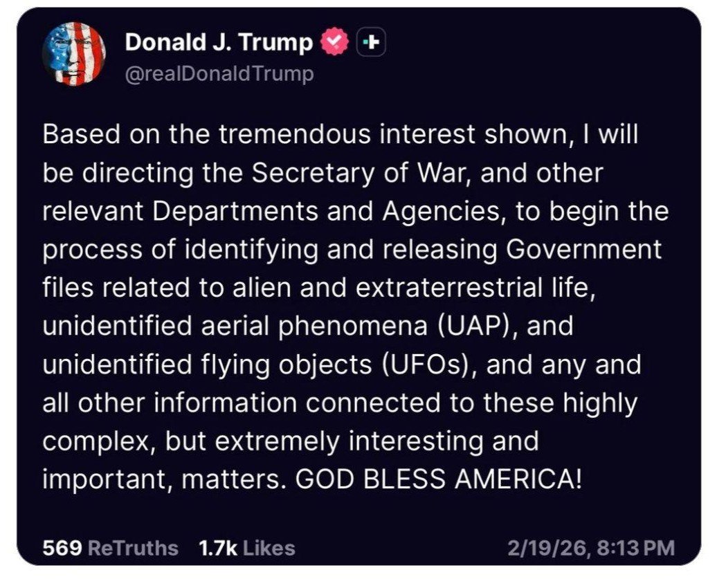 President Donald J Trump announces Disclosure