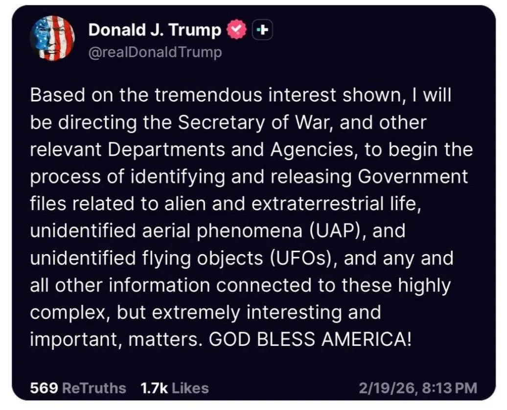 President Donald J Trump announces Disclosure