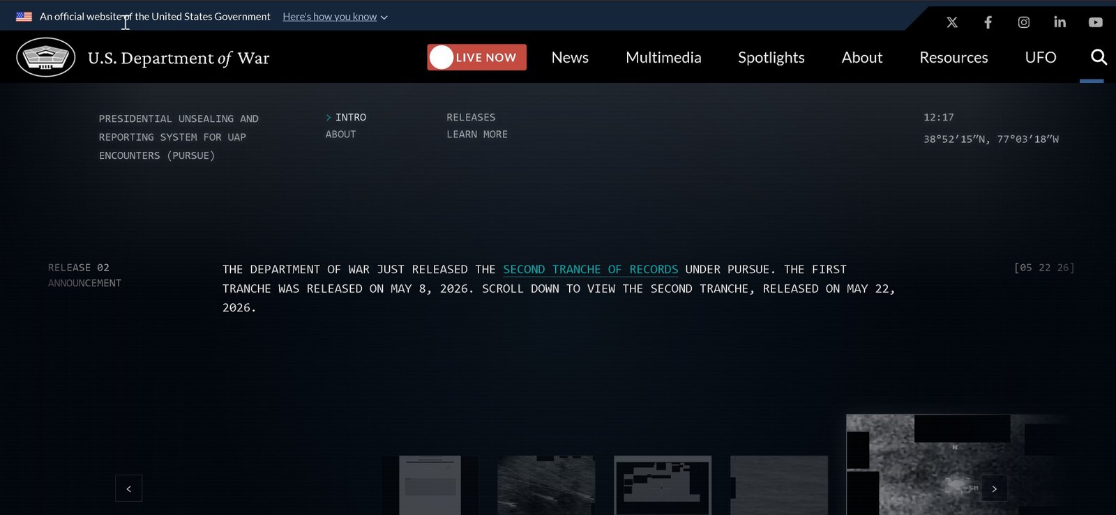 Department of War PURSUE Second Tranche Release